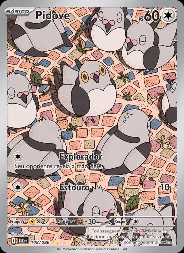Pidove — Raio Preto 148 Portuguese Pokémon card