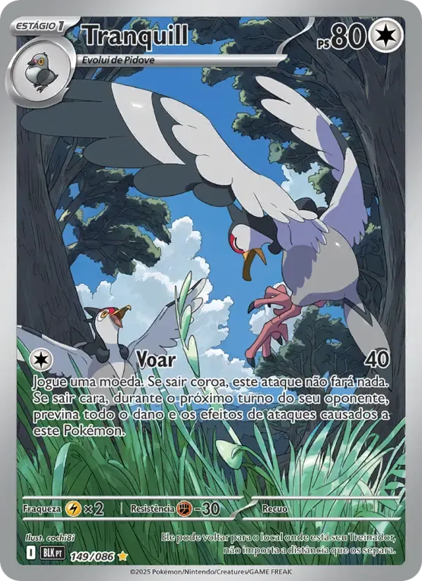Tranquill — Raio Preto 149 Portuguese Pokémon card