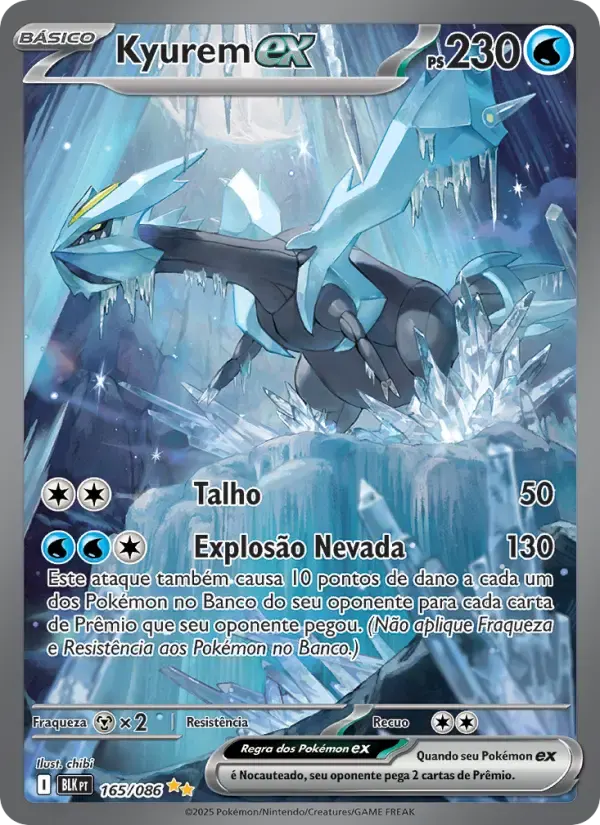Kyurem ex — Raio Preto 165 Portuguese Pokémon card