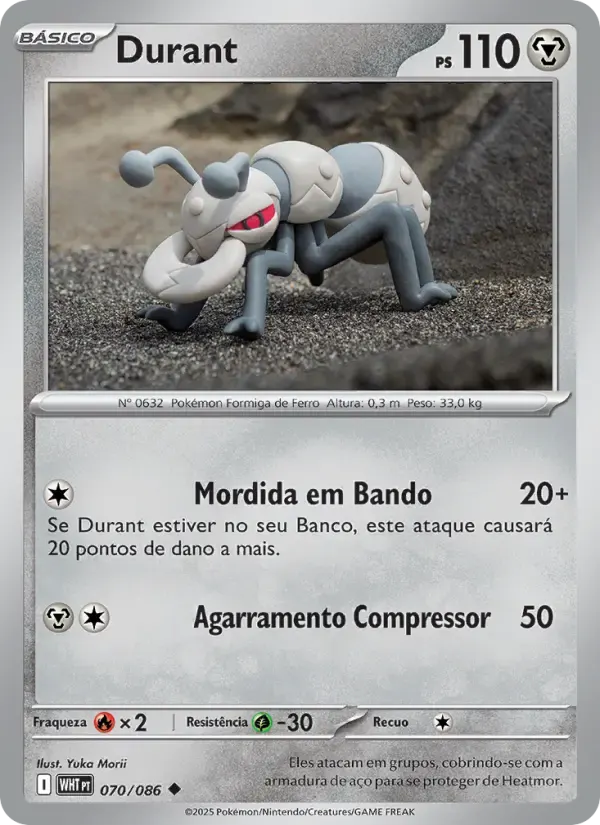 Durant — Fogo Branco 70 Portuguese Pokémon card