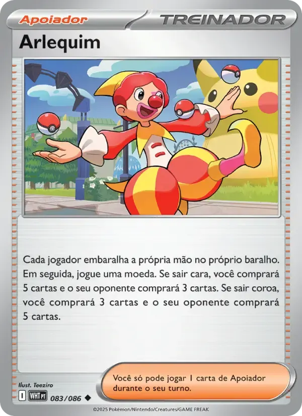 Arlequim — Fogo Branco 83 Portuguese Pokémon card