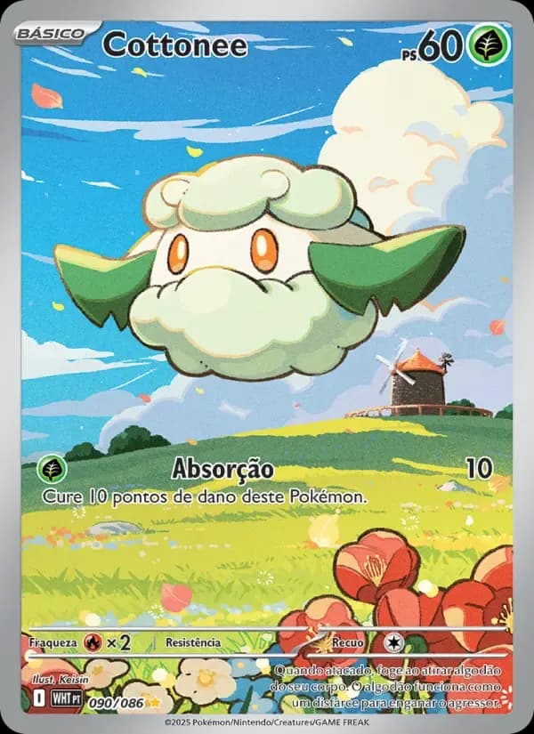 Cottonee — Fogo Branco 90 Portuguese Pokémon card