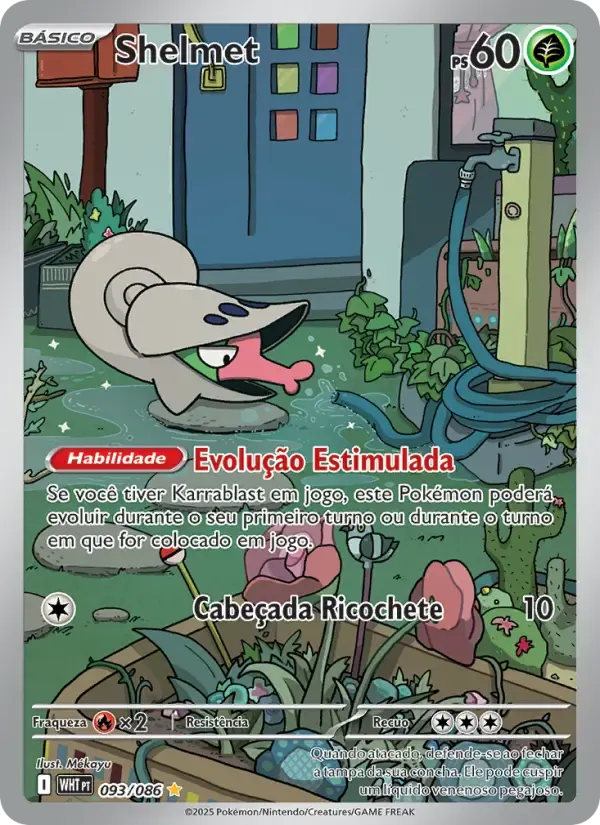 Shelmet — Fogo Branco 93 Portuguese Pokémon card
