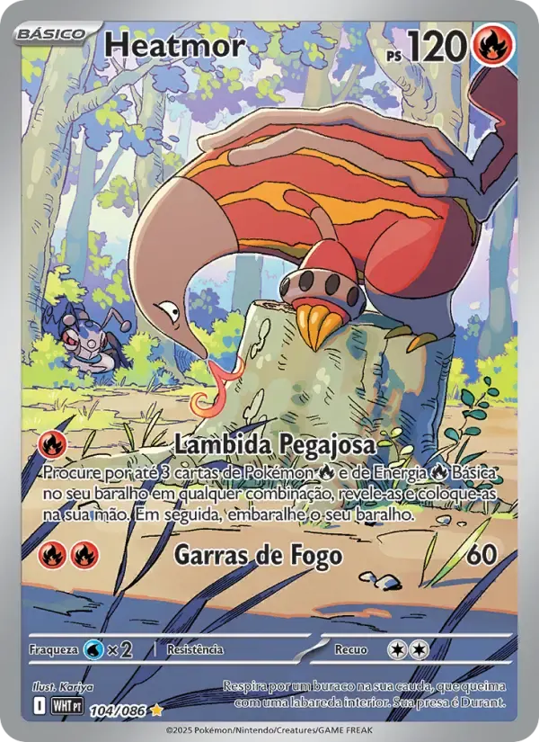 Heatmor — Fogo Branco 104 Portuguese Pokémon card