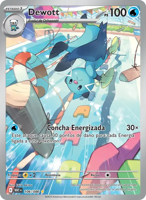 Dewott — Fogo Branco 106 Portuguese Pokémon card