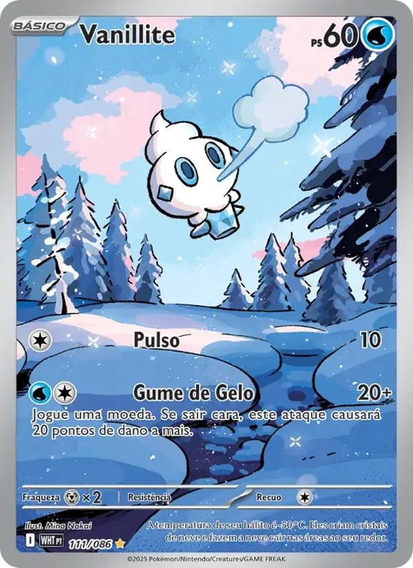 Vanillite — Fogo Branco 111 Portuguese Pokémon card