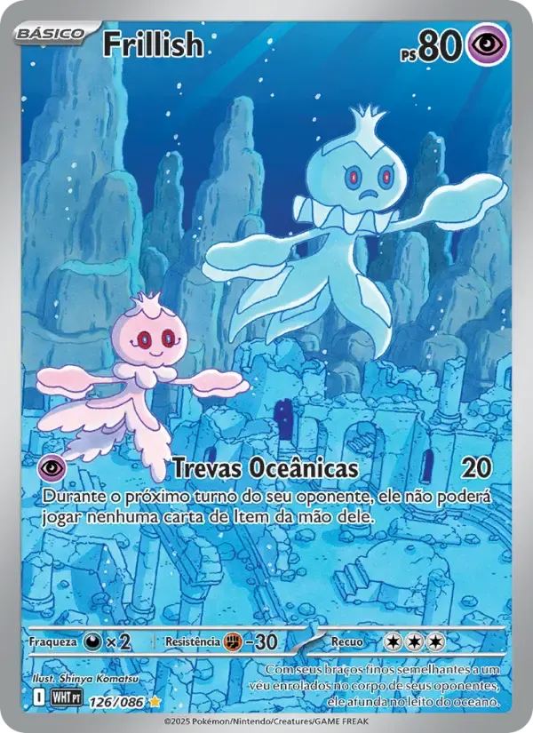 Frillish — Fogo Branco 126 Portuguese Pokémon card