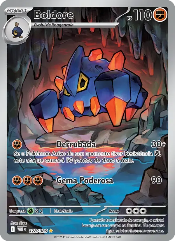 Boldore — Fogo Branco 128 Portuguese Pokémon card