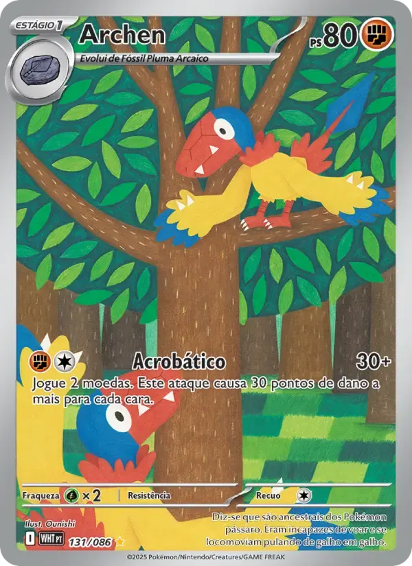Archen — Fogo Branco 131 Portuguese Pokémon card