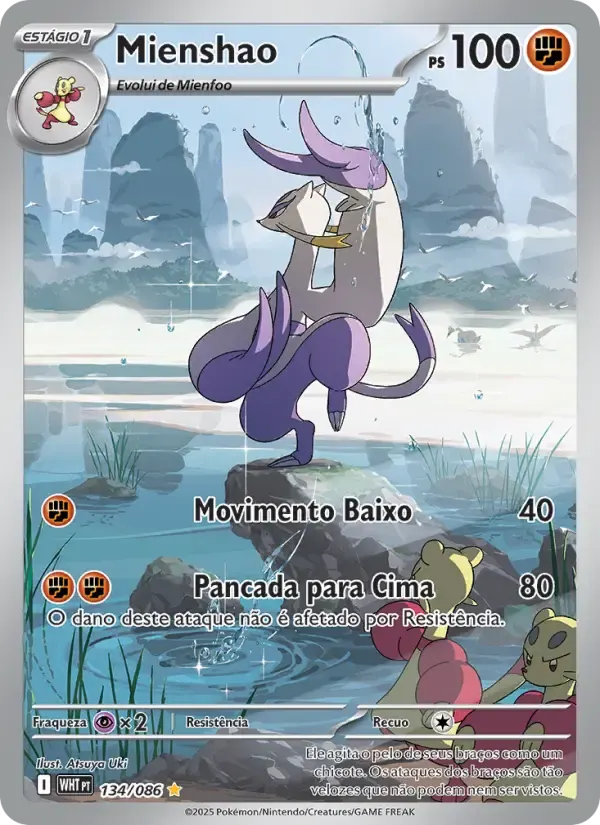 Mienshao — Fogo Branco 134 Portuguese Pokémon card