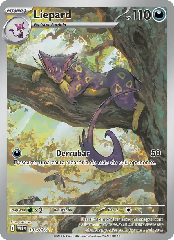 Liepard — Fogo Branco 137 Portuguese Pokémon card