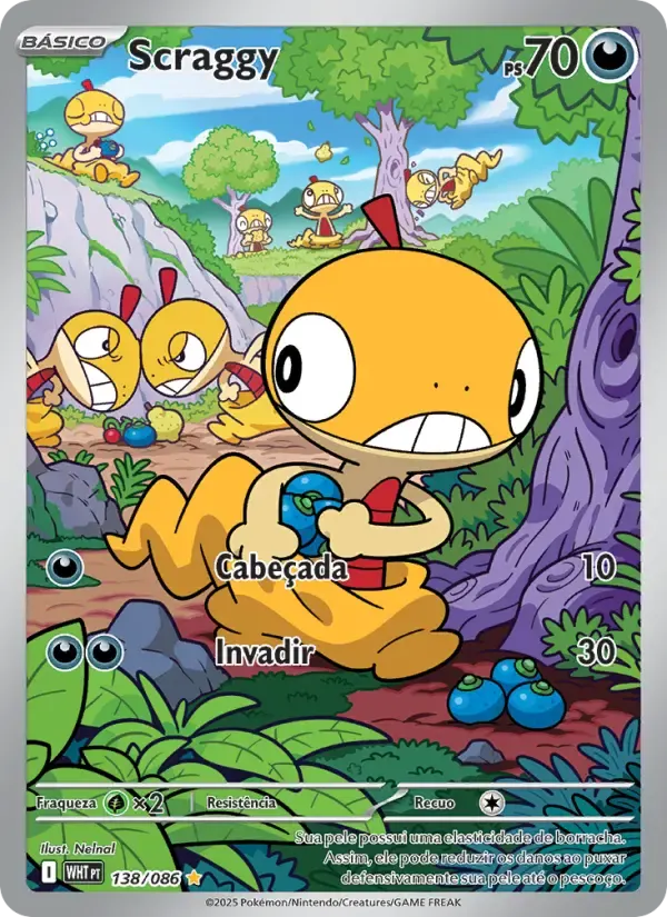 Scraggy — Fogo Branco 138 Portuguese Pokémon card