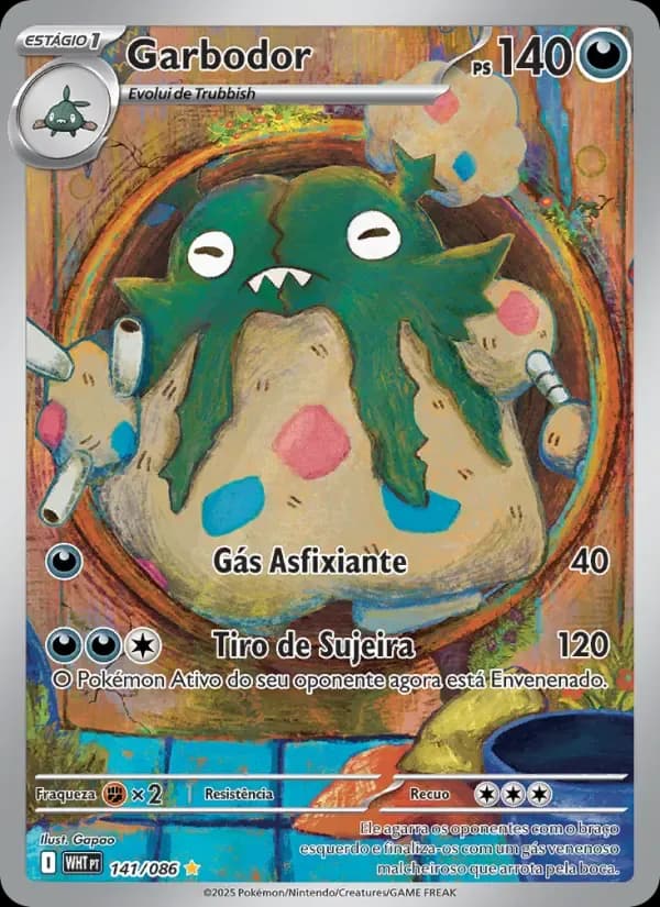 Garbodor — Fogo Branco 141 Portuguese Pokémon card