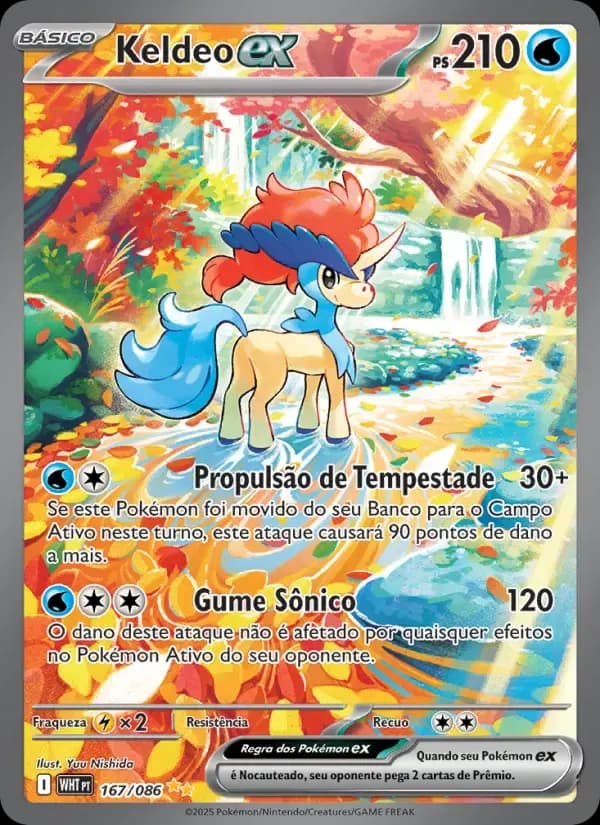 Keldeo ex — Fogo Branco 167 Portuguese Pokémon card