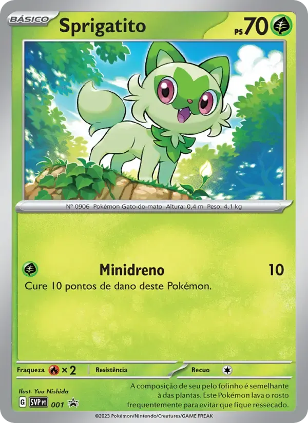 Sprigatito — SVP Black Star Promos 1 Portuguese Pokémon card