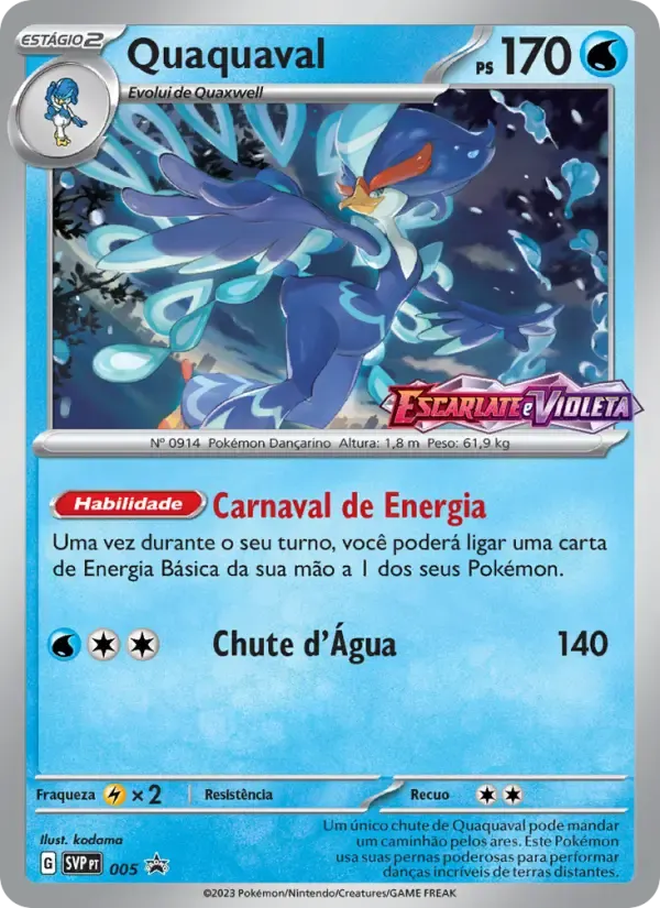 Quaquaval — SVP Black Star Promos 5 Portuguese Pokémon card