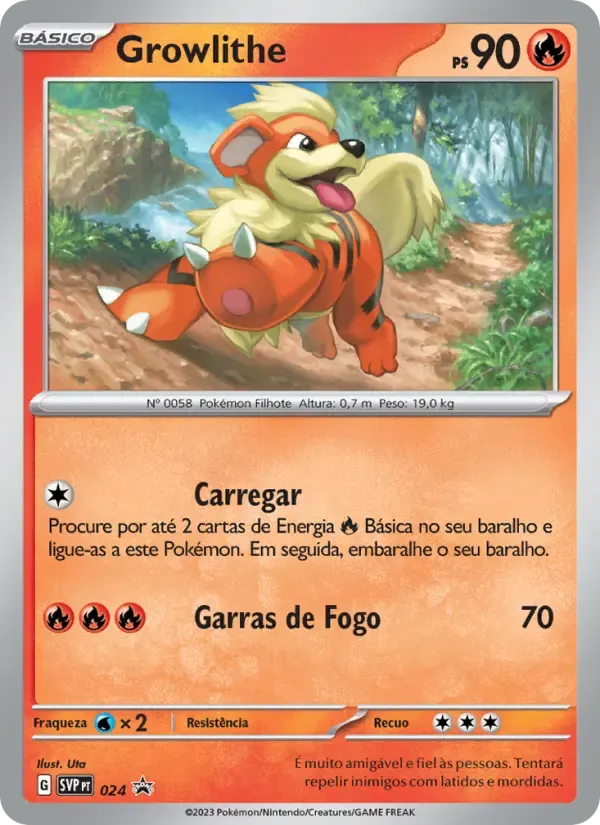 Growlithe — SVP Black Star Promos 24 Portuguese Pokémon card