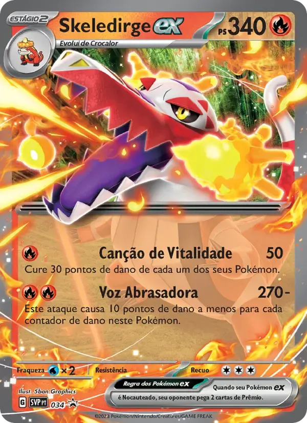 Skeledirge ex — SVP Black Star Promos 34 Portuguese Pokémon card