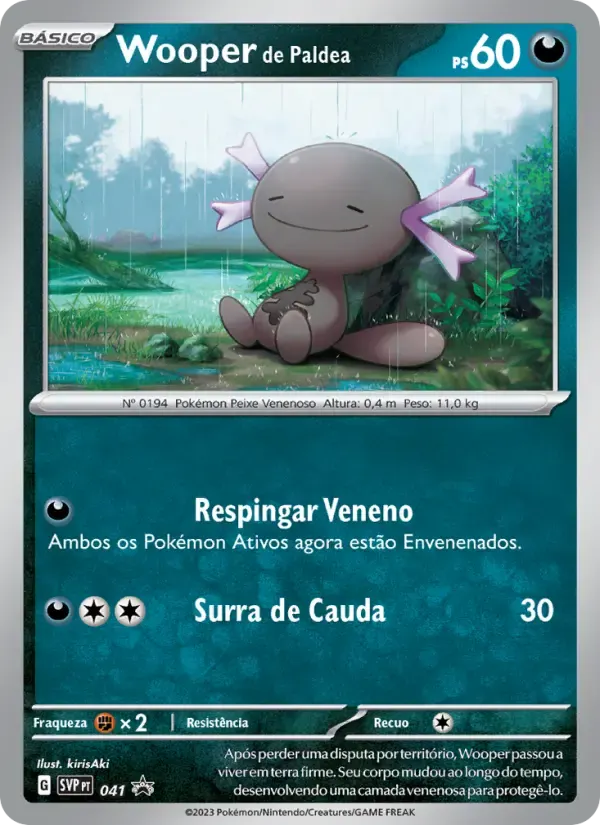 Wooper de Paldea — SVP Black Star Promos 41 Portuguese Pokémon card