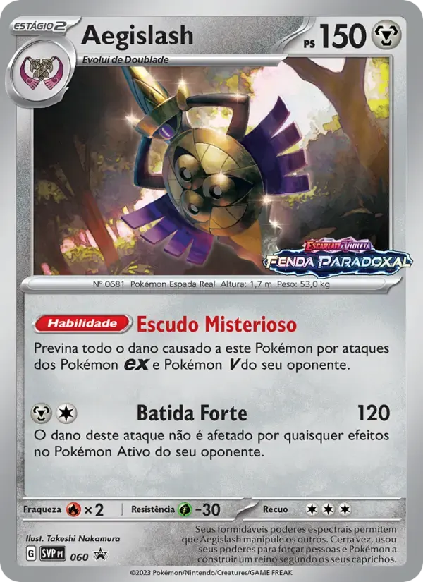 Aegislash — SVP Black Star Promos 60 Portuguese Pokémon card