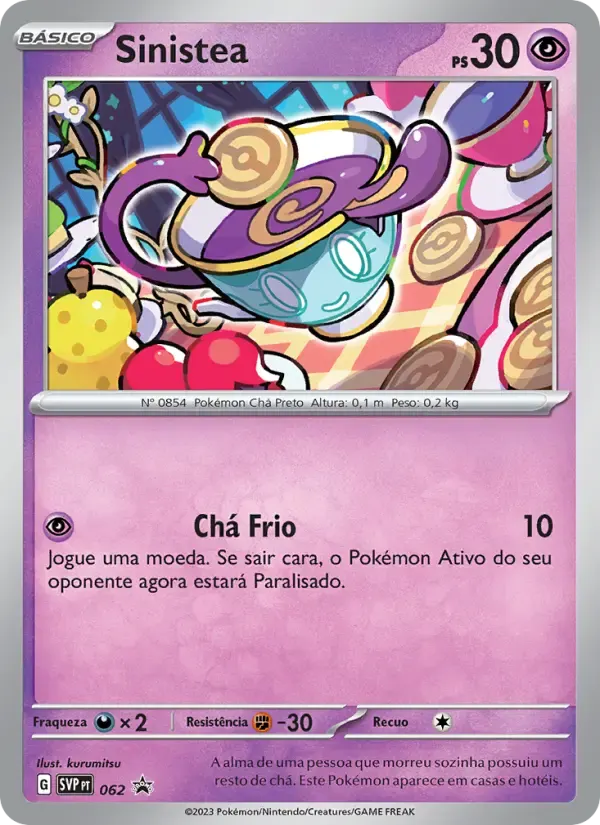 Sinistea — SVP Black Star Promos 62 Portuguese Pokémon card