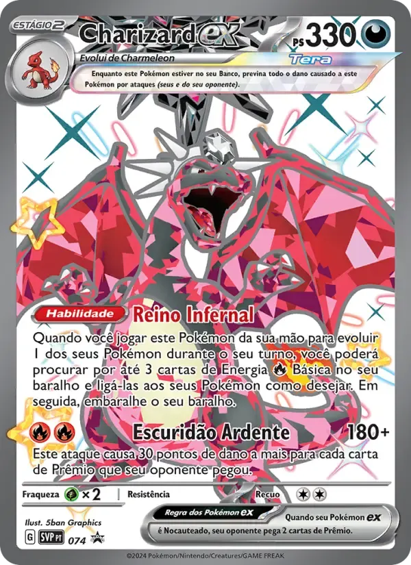 Charizard ex — SVP Black Star Promos 74 Portuguese Pokémon card