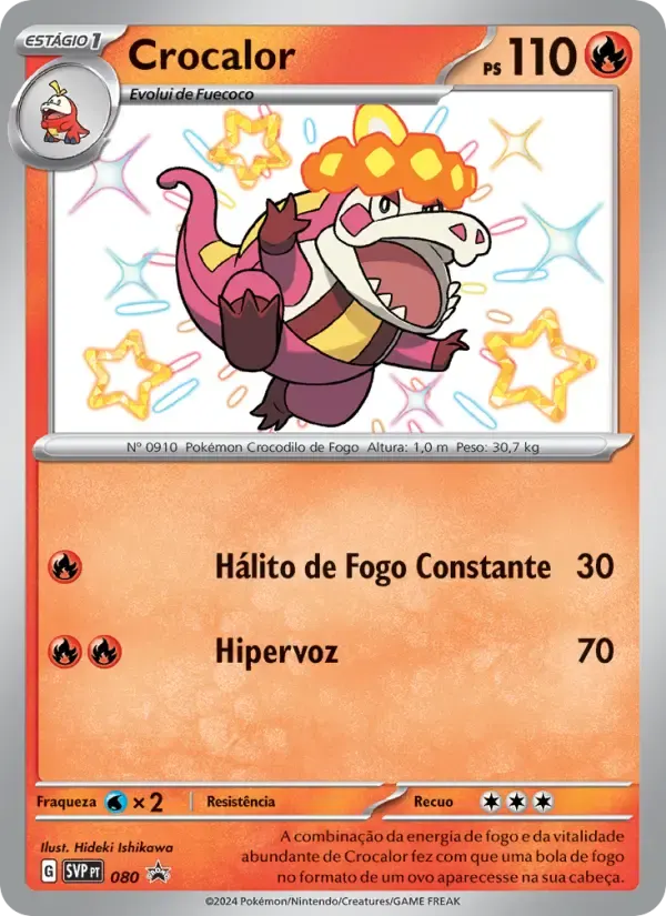 Crocalor — SVP Black Star Promos 80 Portuguese Pokémon card