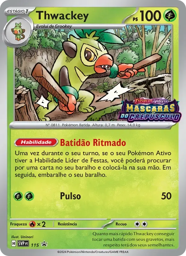 Thwackey — SVP Black Star Promos 115 Portuguese Pokémon card