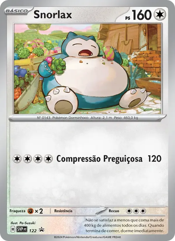 Snorlax — SVP Black Star Promos 122 Portuguese Pokémon card