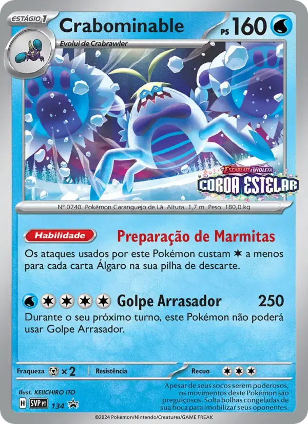 Crabominable — SVP Black Star Promos 134 Portuguese Pokémon card