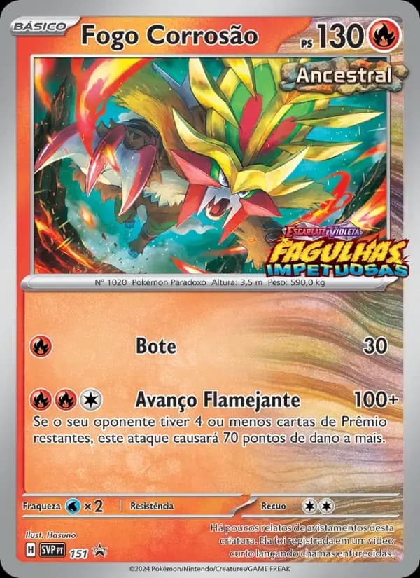 Fogo Corrosão — SVP Black Star Promos 151 Portuguese Pokémon card