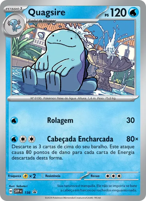 Quagsire — SVP Black Star Promos 156 Portuguese Pokémon card