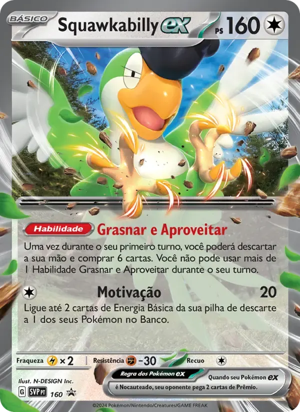 Squawkabilly ex — SVP Black Star Promos 160 Portuguese Pokémon card