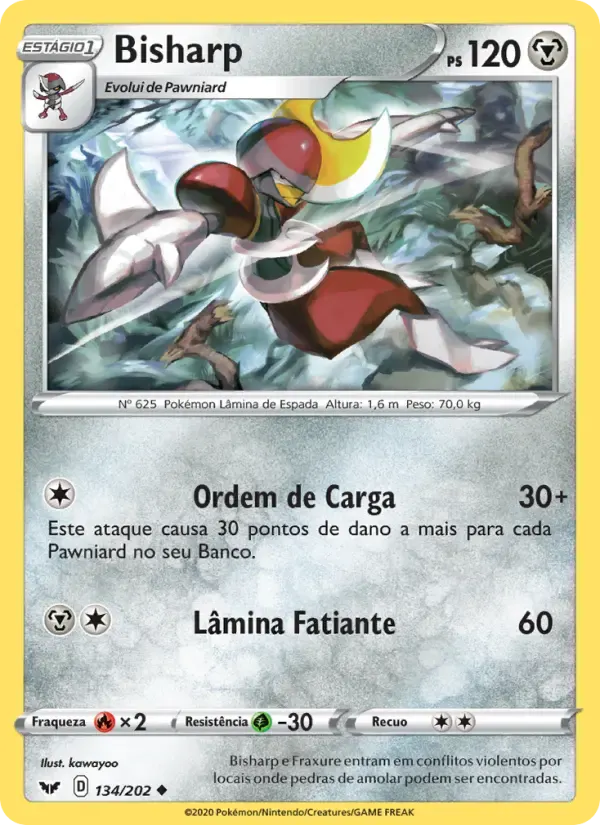 Bisharp — Espada e Escudo 134 Portuguese Pokémon card