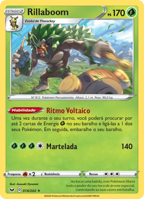 Rillaboom — Espada e Escudo 14 Portuguese Pokémon card