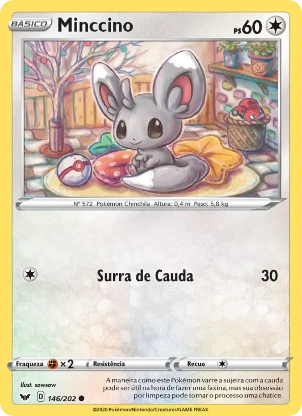 Minccino — Espada e Escudo 146 Portuguese Pokémon card