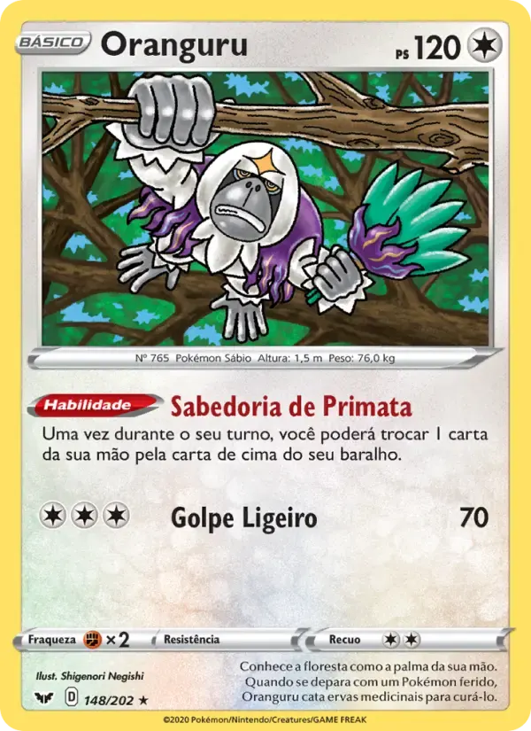 Oranguru — Espada e Escudo 148 Portuguese Pokémon card