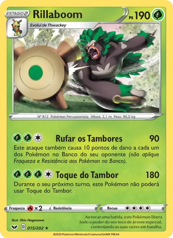 Rillaboom — Espada e Escudo 15 Portuguese Pokémon card