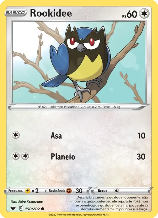 Rookidee — Espada e Escudo 150 Portuguese Pokémon card