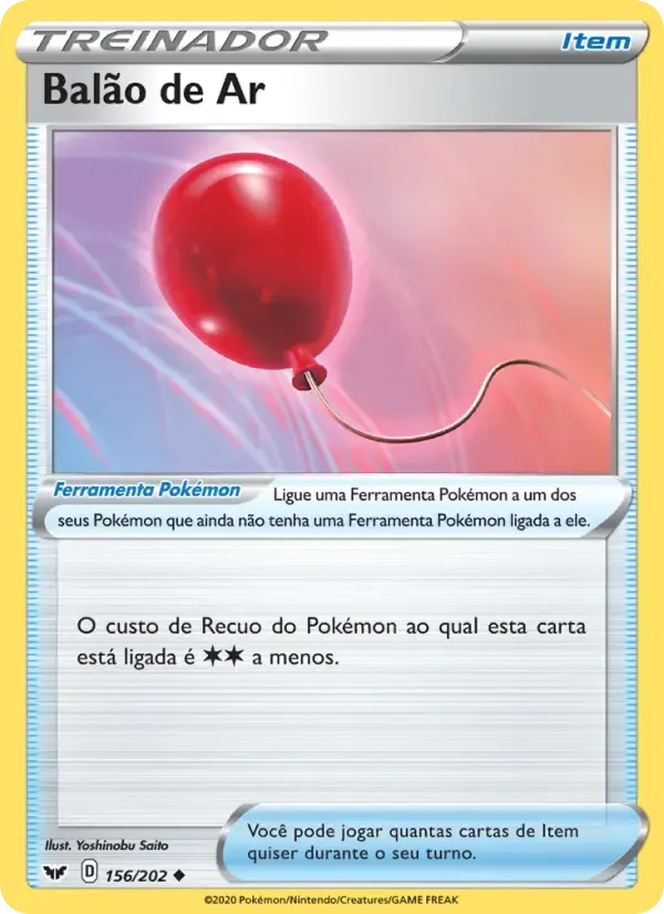 Balão de Ar — Espada e Escudo 156 Portuguese Pokémon card