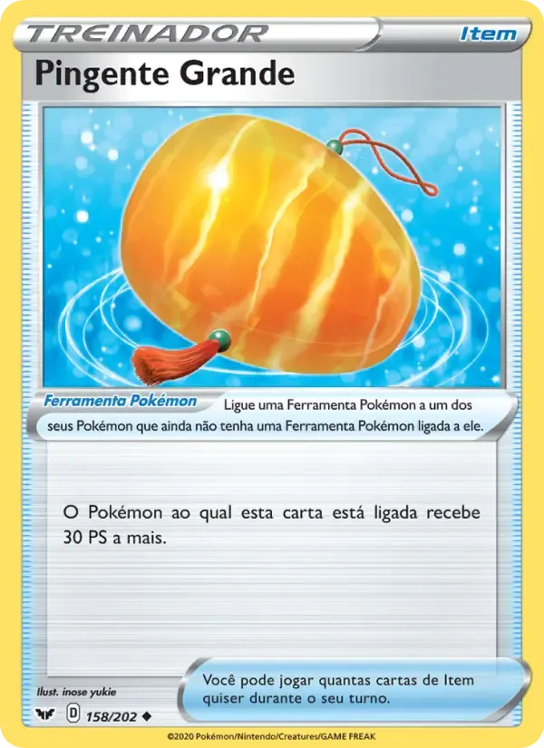 Pingente Grande — Espada e Escudo 158 Portuguese Pokémon card