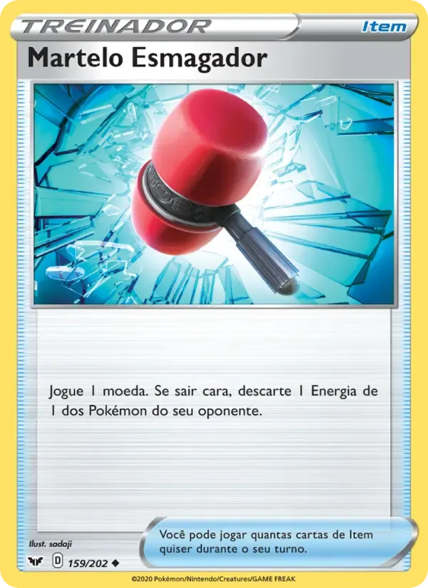 Martelo Esmagador — Espada e Escudo 159 Portuguese Pokémon card