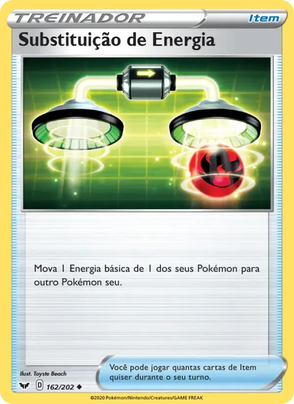 Substituição de Energia — Espada e Escudo 162 Portuguese Pokémon card