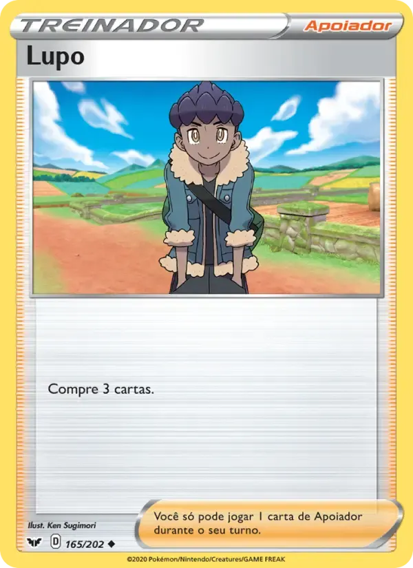 Lupo — Espada e Escudo 165 Portuguese Pokémon card
