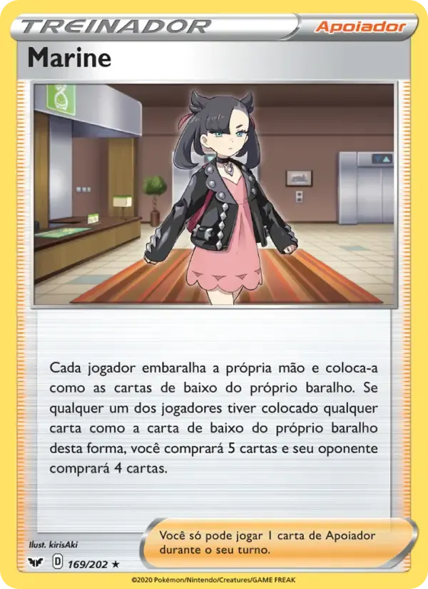 Marine — Espada e Escudo 169 Portuguese Pokémon card