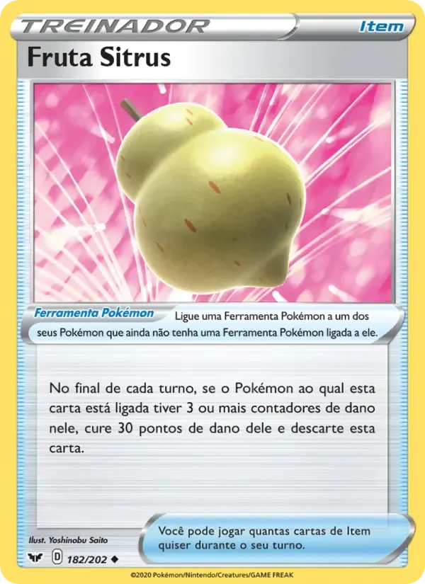 Fruta Sitrus — Espada e Escudo 182 Portuguese Pokémon card