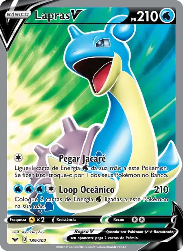 Lapras V — Espada e Escudo 189 Portuguese Pokémon card