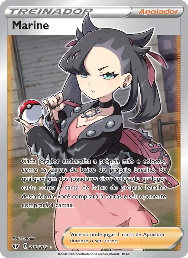 Marine — Espada e Escudo 200 Portuguese Pokémon card