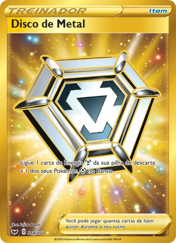 Disco de Metal — Espada e Escudo 214 Portuguese Pokémon card