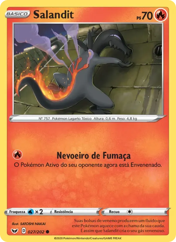 Salandit — Espada e Escudo 27 Portuguese Pokémon card